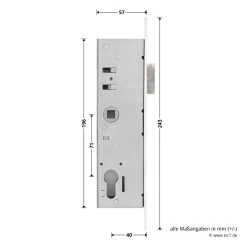 Hörmann Einsteck-Wechselschloss, BKS, Dornmaß 40 Mm -Heimwerkzeuge 702402 hoermann einsteck wechselschloss bks dornmass 40 mm masse seite