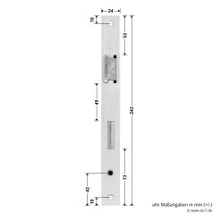 Hörmann Einsteck-Wechselschloss, BKS, Dornmaß 40 Mm -Heimwerkzeuge 702402 hoermann einsteck wechselschloss bks dornmass 40 mm masse stulp