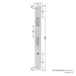 Hörmann Schlupftür-Schloss DF80/95/98, PZ, DIN Links -Heimwerkzeuge 716839 hoermann schlupftuer schloss df80 95 98 pz din links masse stulp