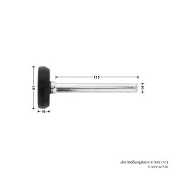 Hörmann Laufrolle DF95/DF98 Komplett, Links -Heimwerkzeuge 760071 hoermann laufrolle df95 df98 komplett links masse