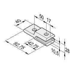 SOMMER Set Torpfostenbeschlag 92/235 Twist XL -Heimwerkzeuge 7613v000 sommer set pfostenbeschlag 92 235 twist xl torpfosten anbindung