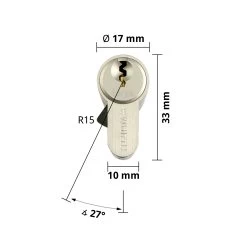Schließzylinder 30/30 Mit Drei Schlüsseln Doppelzylinder NP -Heimwerkzeuge 77004016 wuerth abmessungen profildoppelzylinder vorderansicht5aa27f6502760