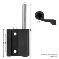 Hörmann Aluminium-Druckgussband DIN Links, Zwischenliegend -Heimwerkzeuge 772323 hoermann aluminium druckgussband din links zwischenliegend masse