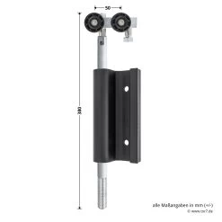 Hörmann Entlastungsrolle Mit Einfach-Bandteil 360 Mm, M12, DIN Rechts, Zwischenliegend -Heimwerkzeuge 772636 hoermann entlastungsrolle mit einfach bandteil 360mm m12 din rechts zwischenliegend masse bild 1