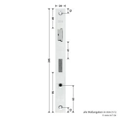 Hörmann Schlupftür-Schloss DF80/95/98, PZ, DIN Rechts 7 Hörmann Schlupftür-Schloss DF80/95/98, PZ, DIN Rechts -Heimwerkzeuge 796522 hoermann schlupftuer schloss df80 95 98 pz din rechts masse stulp