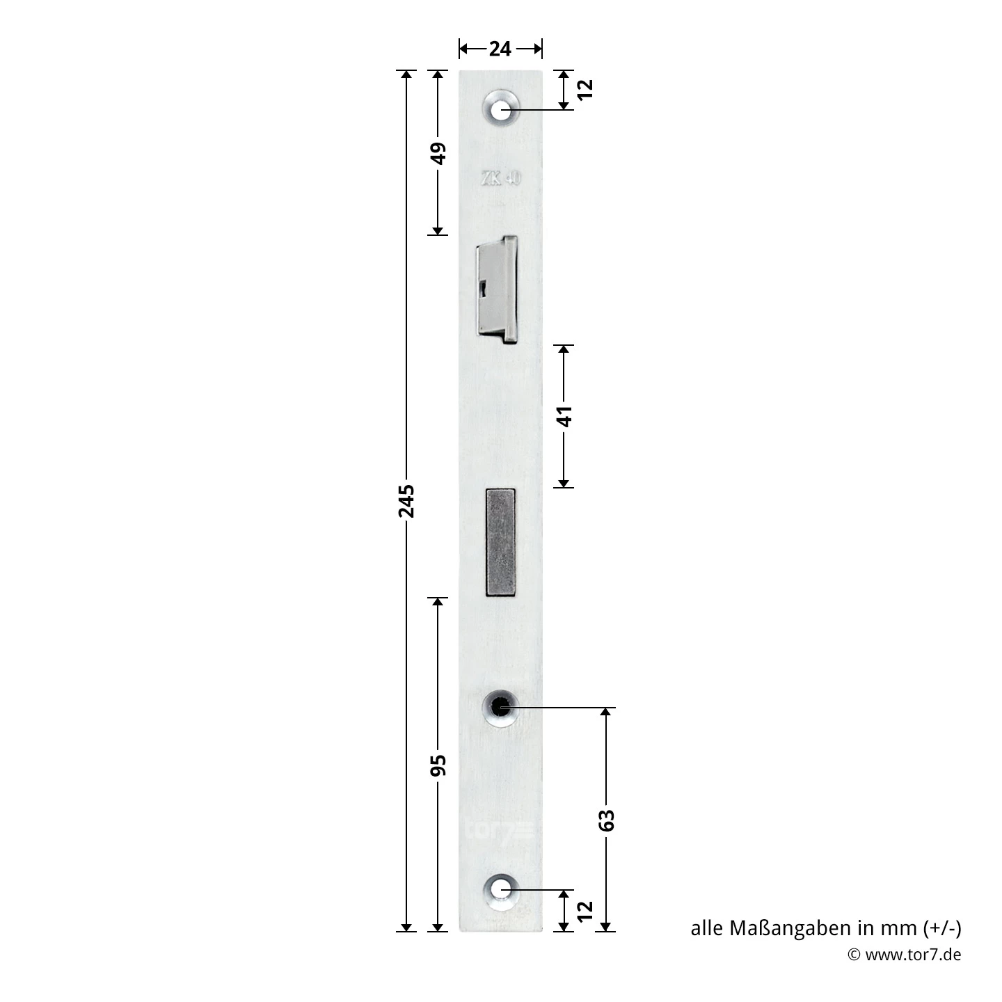 Hörmann Schlupftür-Schloss DF80/95/98, PZ, DIN Rechts 5 Hörmann Schlupftür-Schloss DF80/95/98, PZ, DIN Rechts – Bild 3