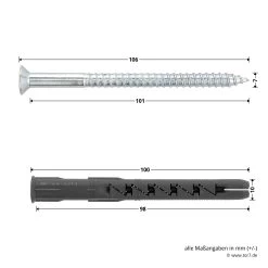Teckentrup Dübelpack 1 Flg. FSA-Türen, Mauerwerk 15 Teckentrup Dübelpack 1 Flg. FSA-Türen, Mauerwerk -Heimwerkzeuge tec154084 teckentrup duebelpack 1 flg fsa tueren mauerwerk masse